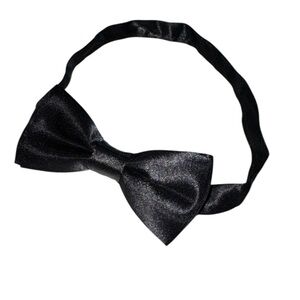 Black Silk Bow Tie-Youth 8.5” to 15”
